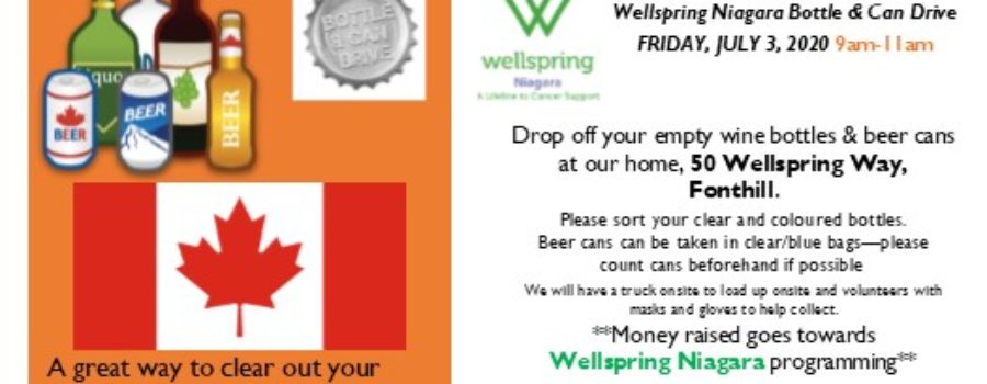 Save Your EMPTIES for Wellspring Niagara!