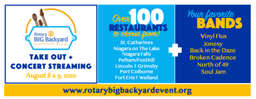 Order Your Takeout for Rotary BIG Backyard Event This Weekend!