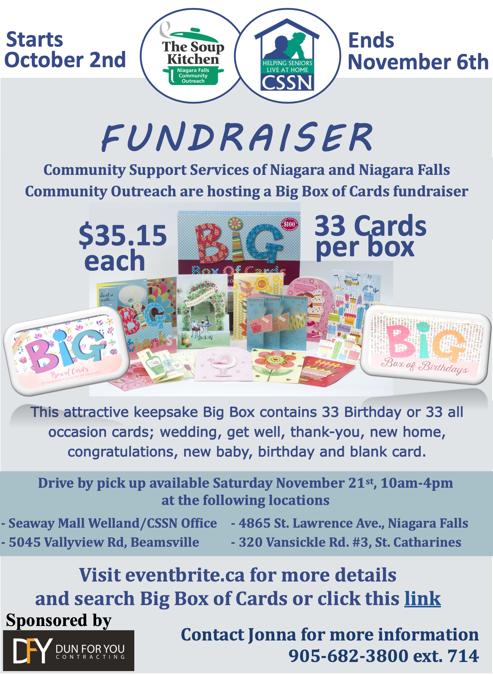 Big Box Fundraiser for Community Support Services Niagara