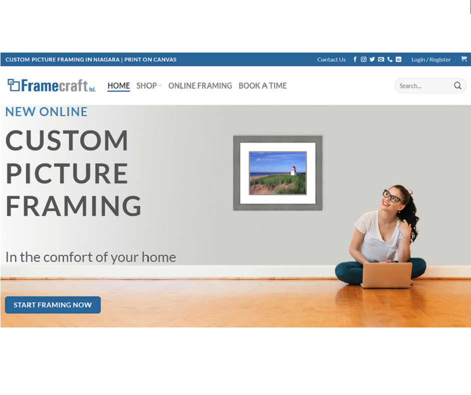 Now Online! Custom Picture Framing from your Home