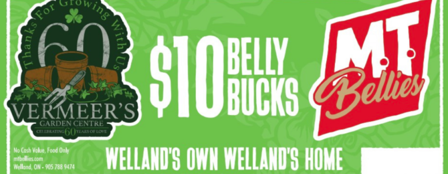 Vermeer’s Garden Centre Celebrates 60 Year Anniversary with M.T.Bellies ‘Belly Bucks’ Promotion