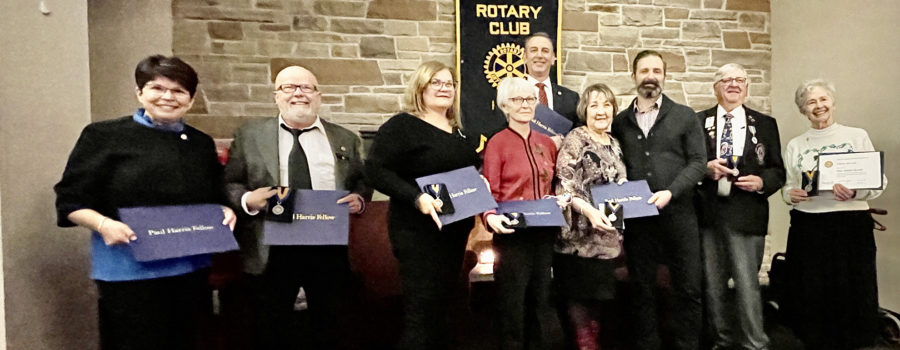 Rotary Club of Fonthill Presents Paul Harris Fellow to Eight Pelham Citizens