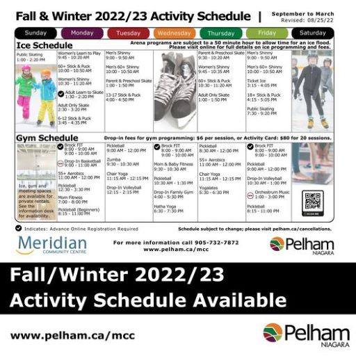 Fall Activity Schedule