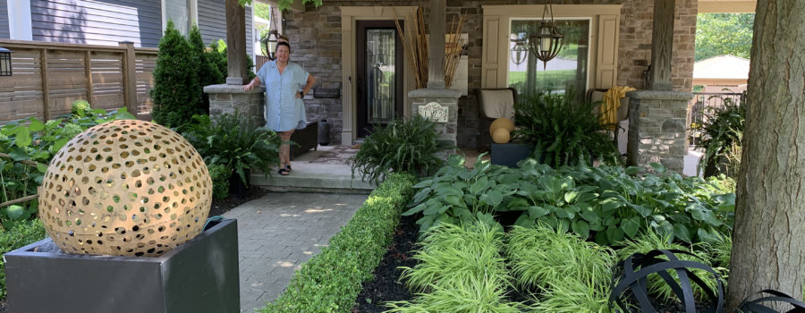 Modern and contemporary garden recognized by Pelham Beautification Committee