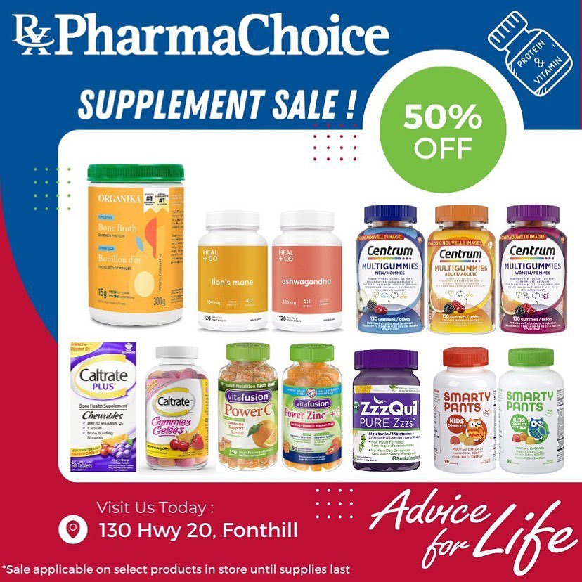 Supplement Sale at PharmaChoice