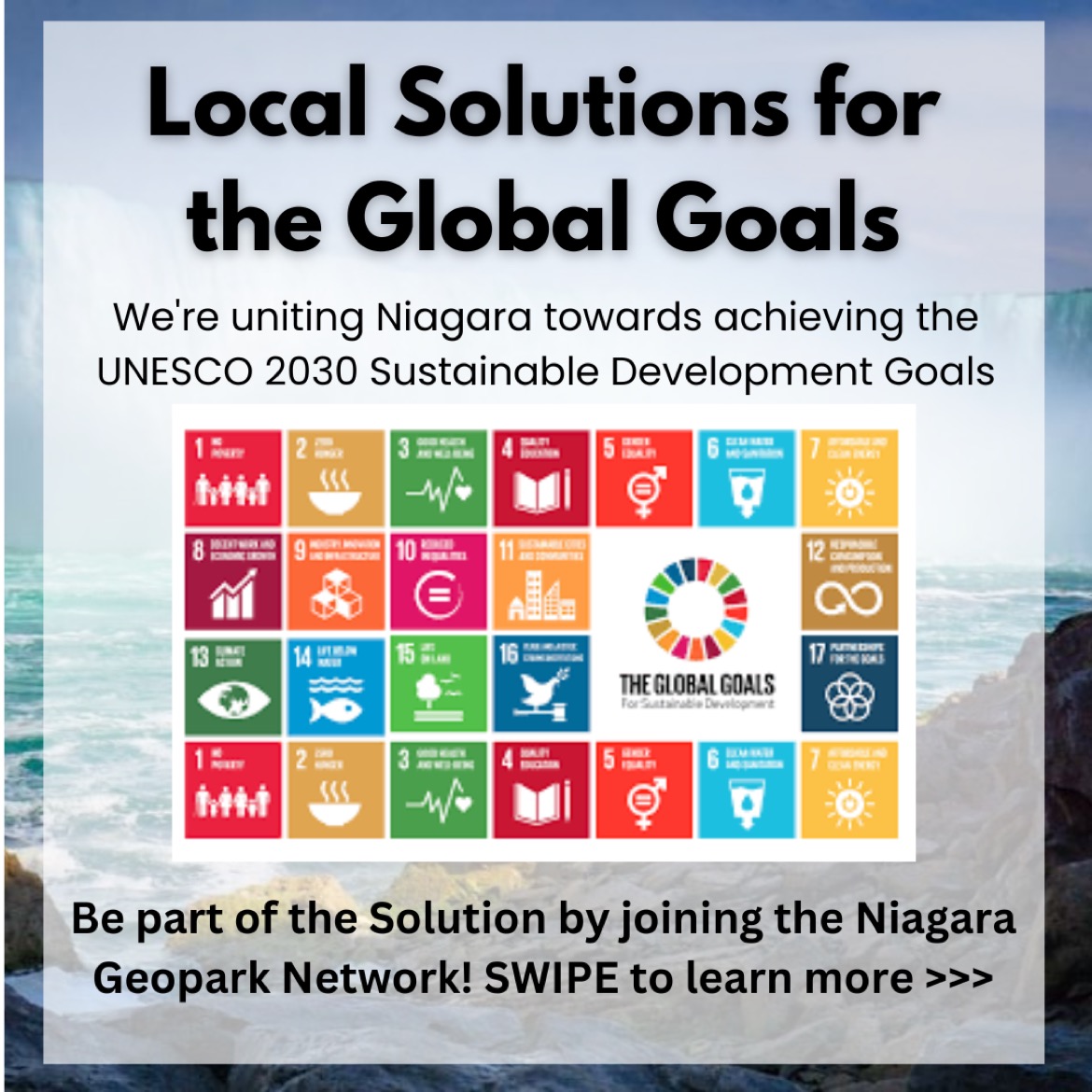 Local Solutions for Global Goals – Join the  Niagara Geopark Network