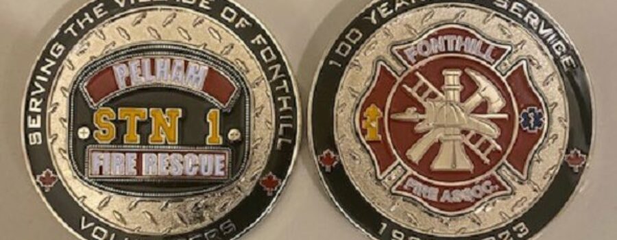 Fonthill Volunteer Fire Association Centennial Challenge Coins Now Available For Purchase