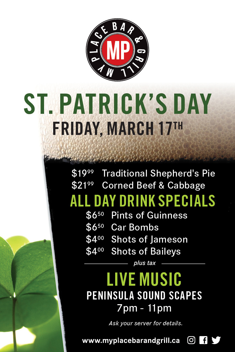 St. Patrick’s Day at My Place Bar & Grill