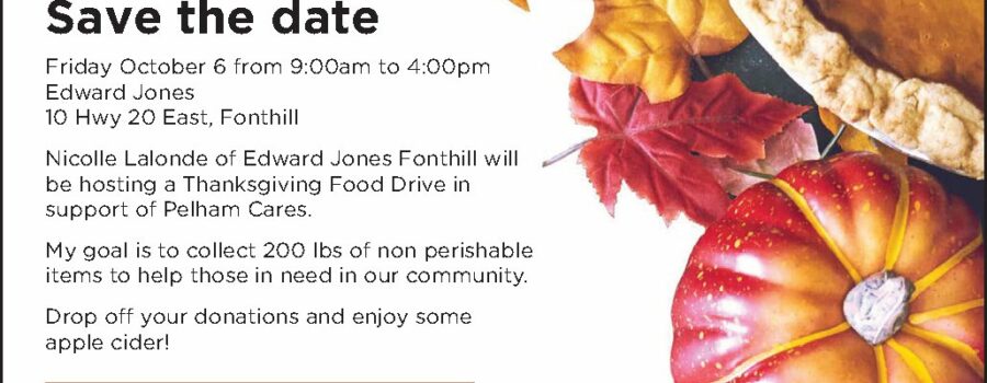 Save The Date: Thanksgiving Open House and Food Drive