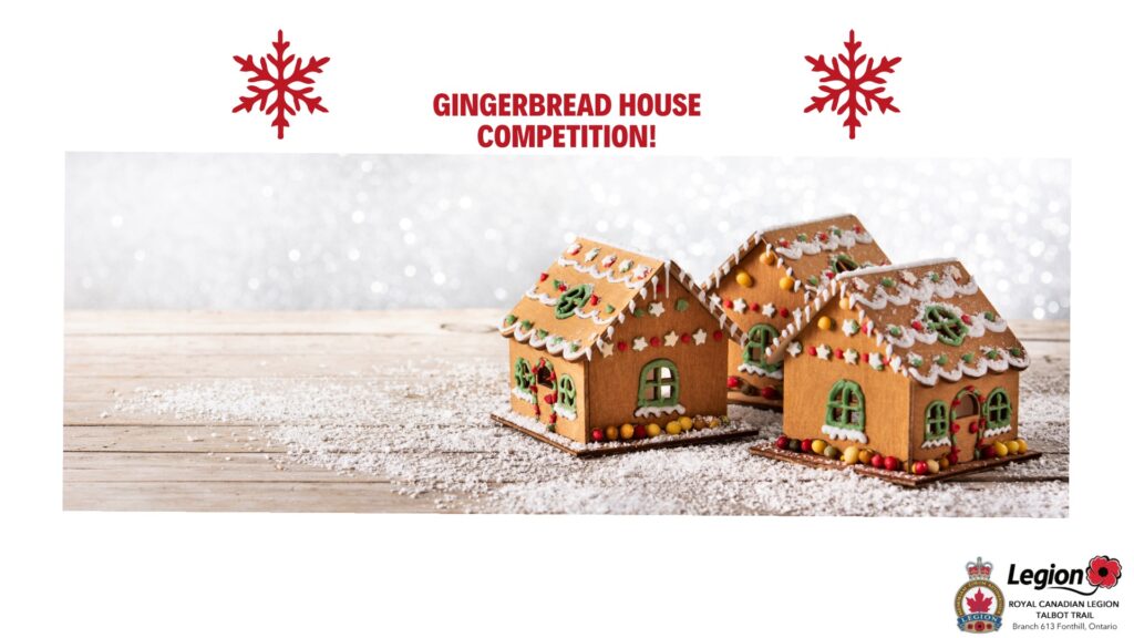 Join the Gingerbread House Extravaganza at the Fonthill Legion!