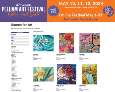 Pelham Art Festival Online 2024 Opens on May 1st!