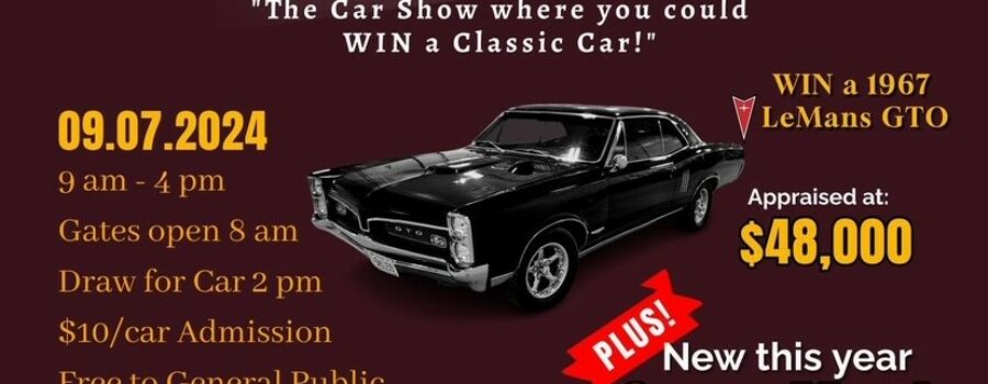 Save The Date! “RUMBLE IN THE VILLAGE CAR SHOW” on September 7th
