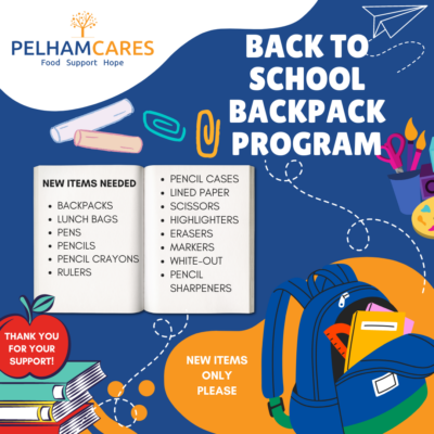 Pelham Cares Back to School Backpack Program