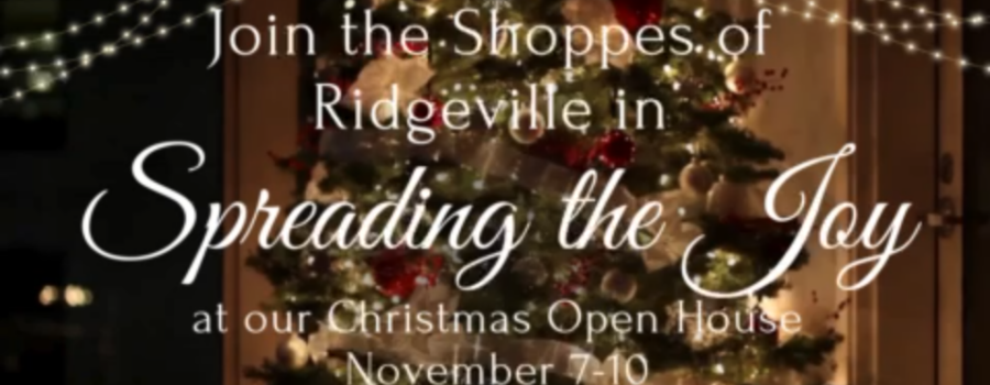 This Weekend! The Shoppes of Ridgeville host their annual Christmas Open Houses!