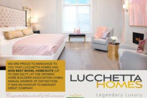 Lucchetta Homes Wins Ontario Home Builders’ Association Award of Distinction