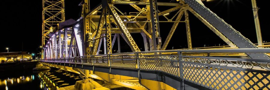 Bridge 13 Illuminated In Yellow To Signify Hope