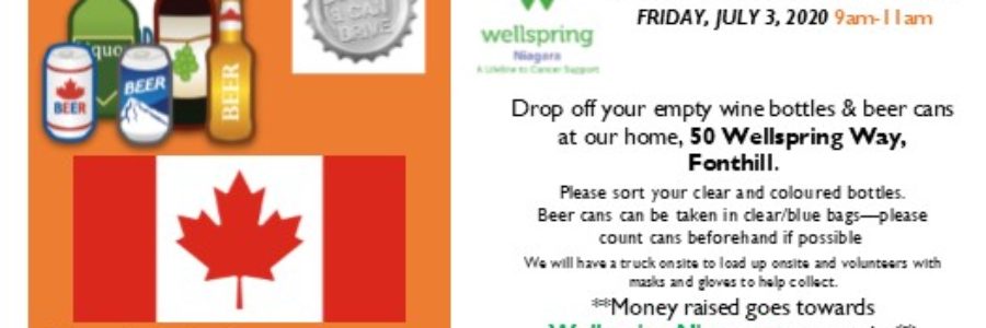 Save Your EMPTIES for Wellspring Niagara!
