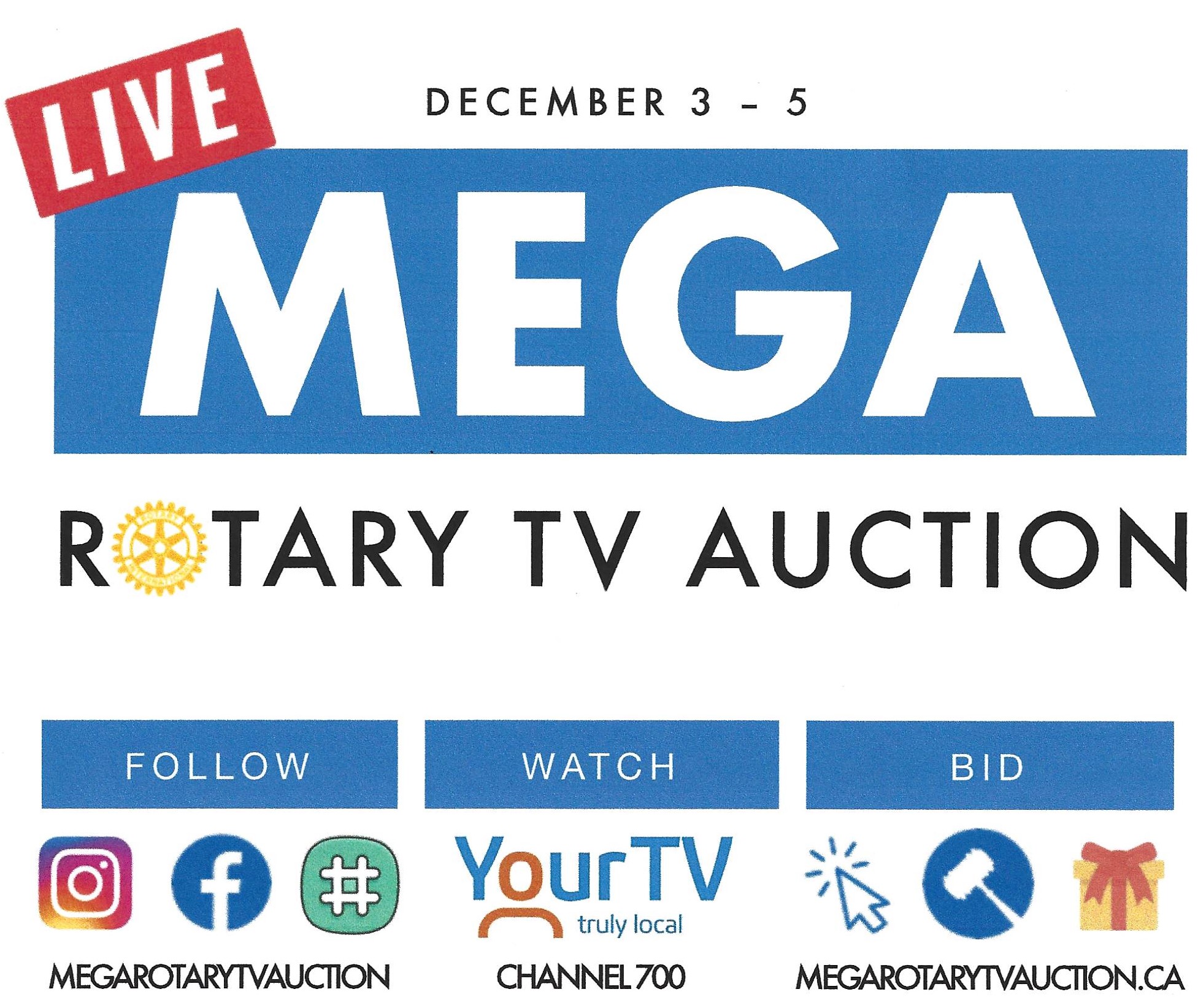 Rotary Notebook: MEGA Rotary TV Auction