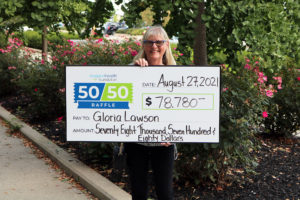 St. Catharines resident, Gloria Lawson wins $78,780 in the Niagara Health 50/50 Lottery