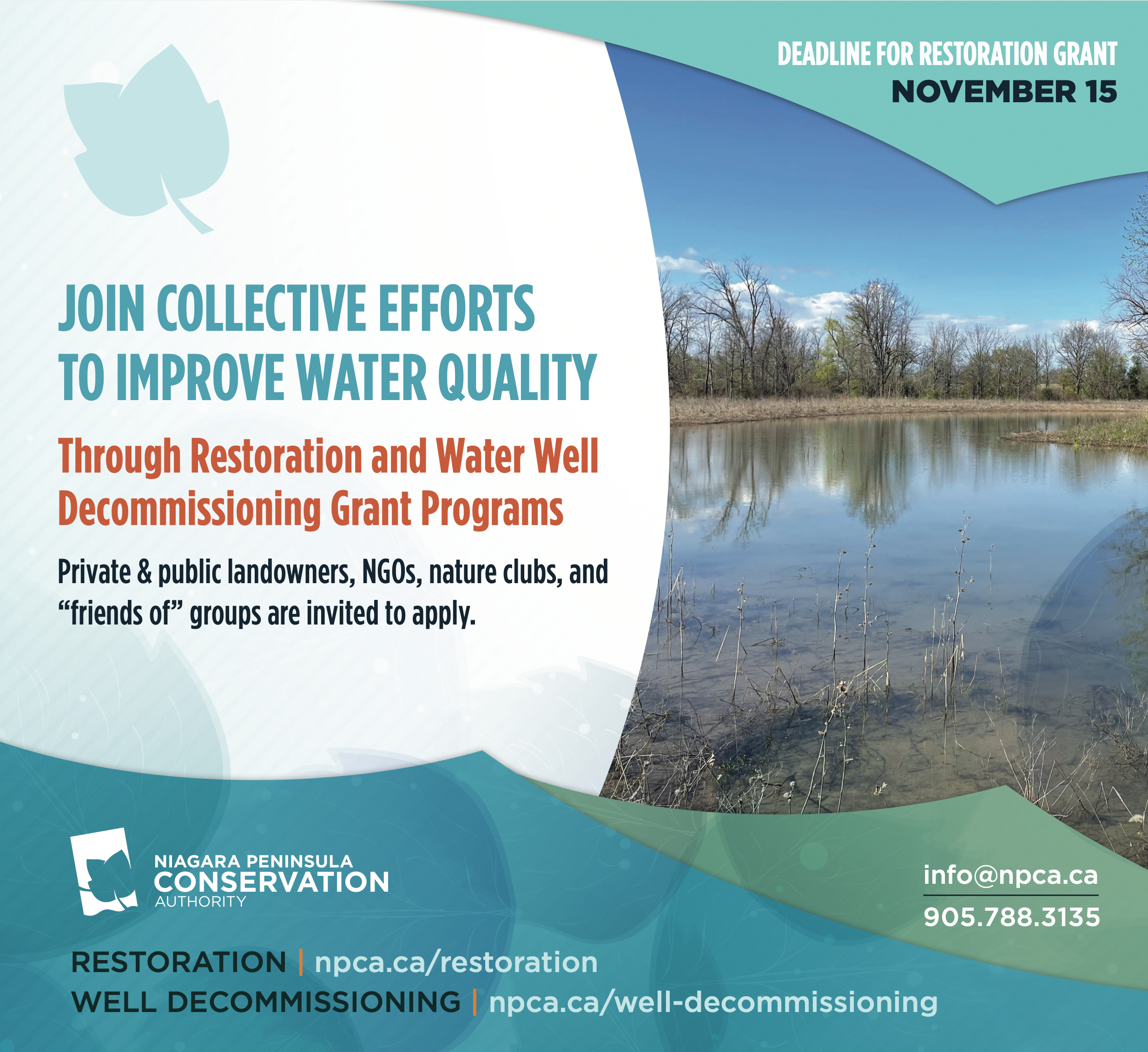 Restoration & Water Well Decommissioning Cost-sharing Grant Programs Aim To Improve Water Quality