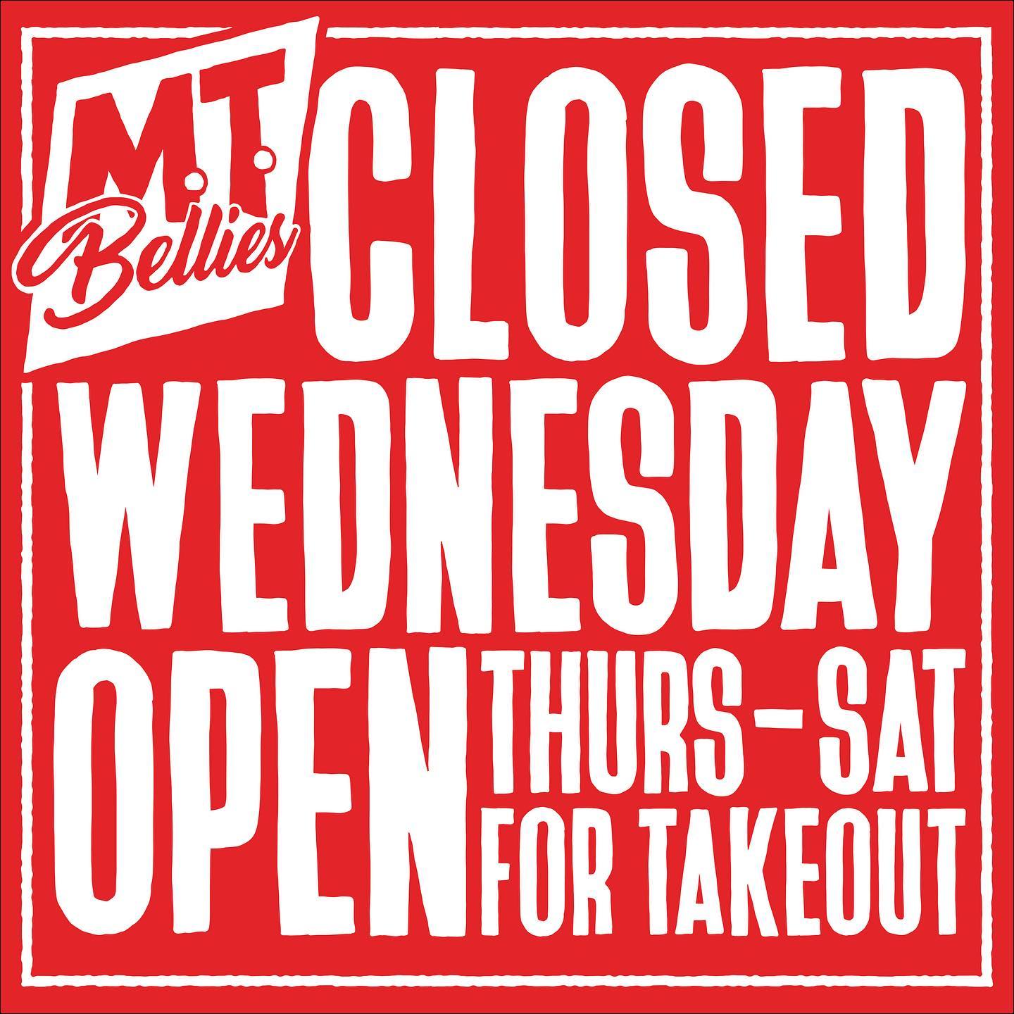 M.T. Bellies Open For Takeout Thursday-Saturday