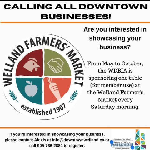 Showcase your business at the Welland Market