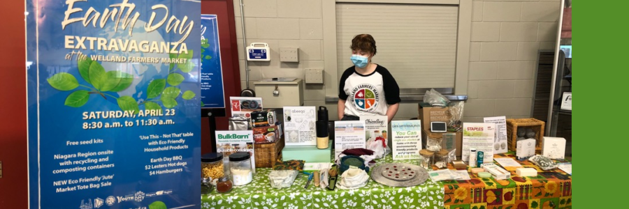 Earth Day Display at the Welland Farmers’ Market  – Great Learning Opportunity!