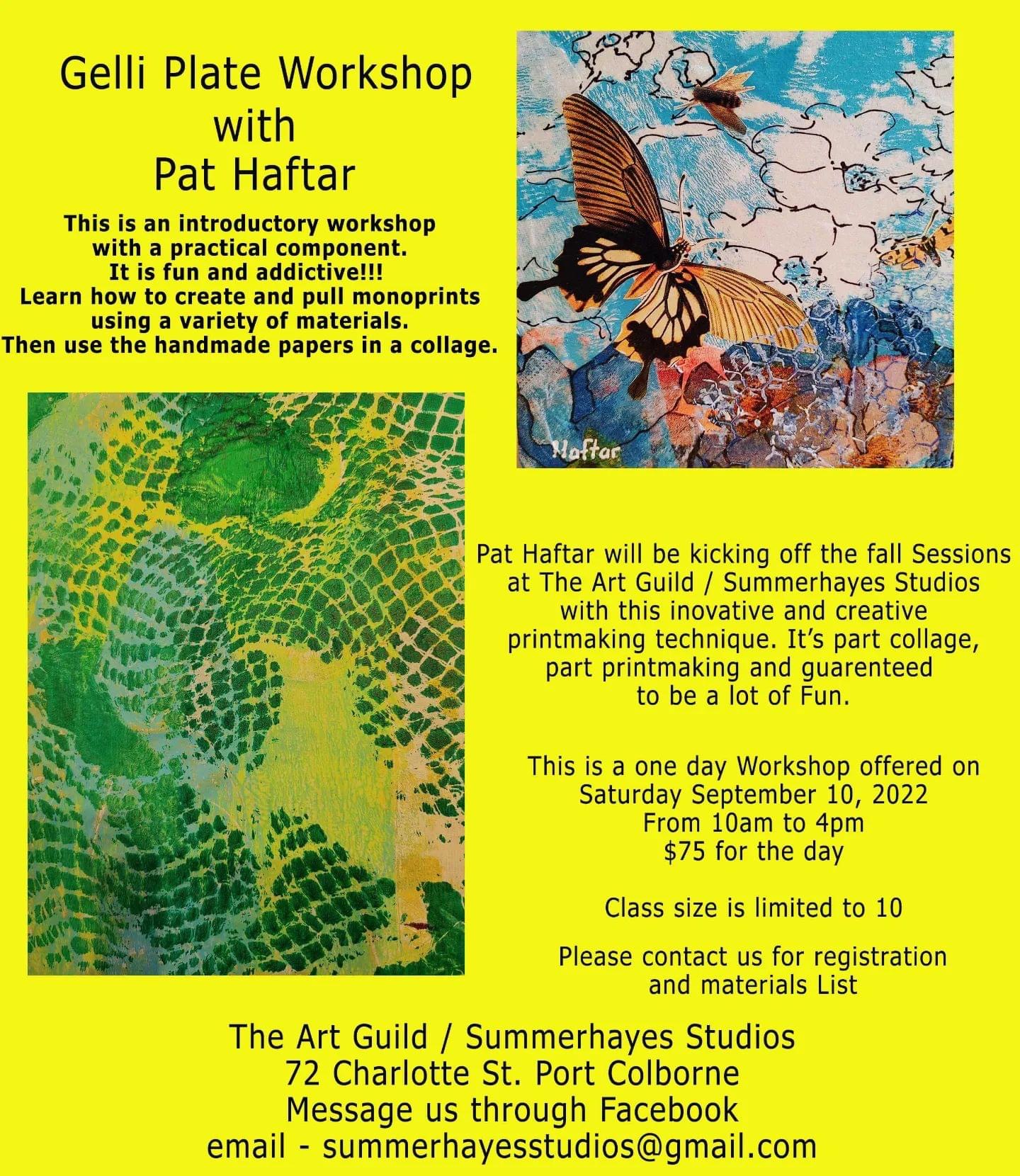 Register Now! Gelli Plate Workshop with Pat Haftar