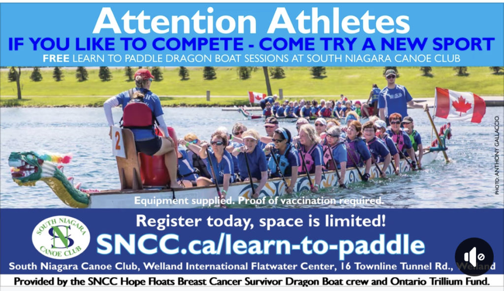 Come Paddle with South Niagara Canoe Club