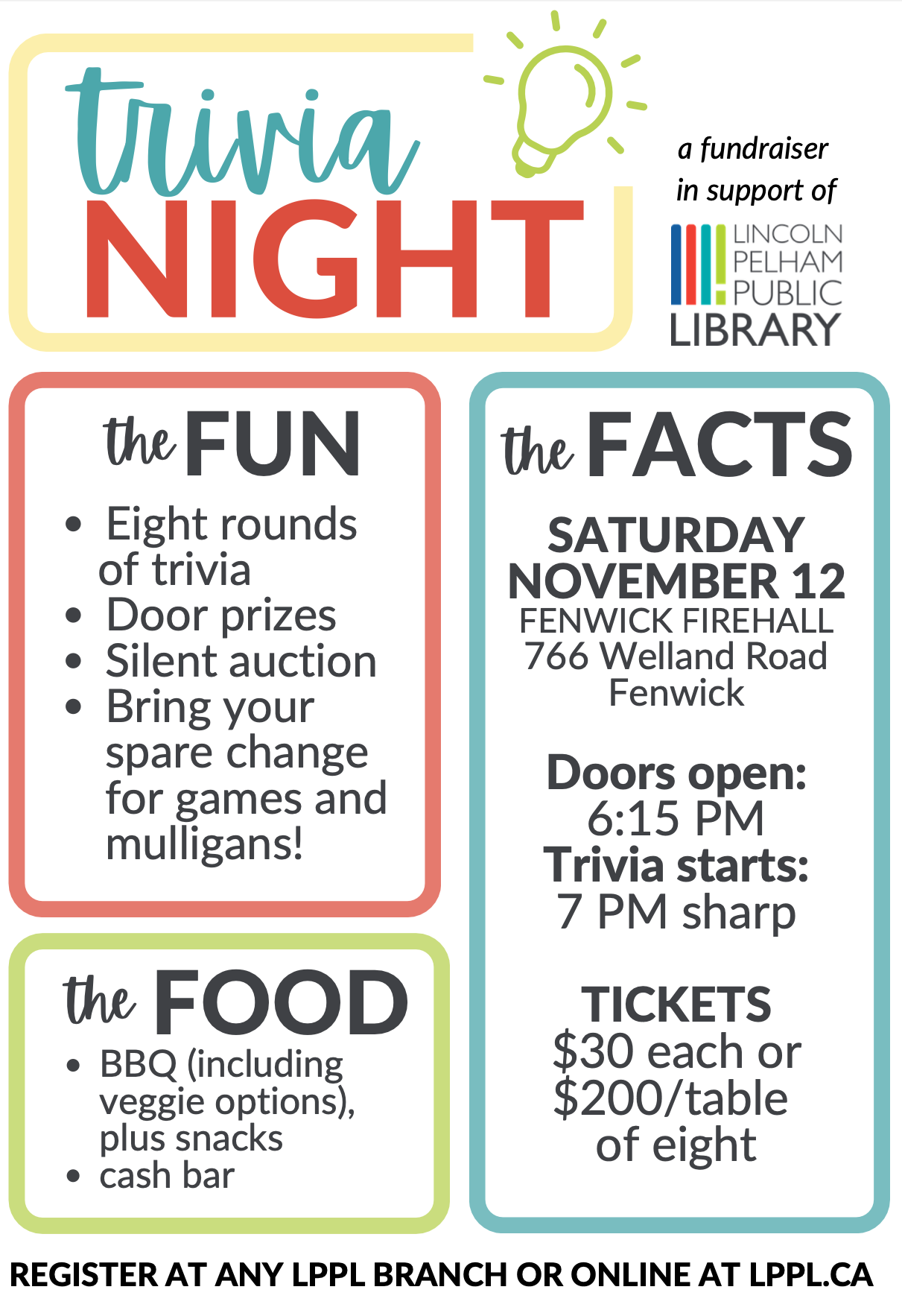 Get Your Tickets! Trivia Night Fundraiser