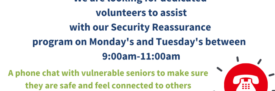 Volunteers Needed; Make a Difference in the Lives of Local Seniors