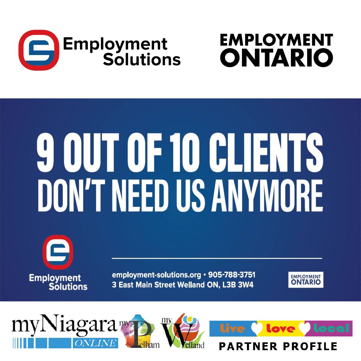 Meet myWelland.com Community Partner! Employment Solutions