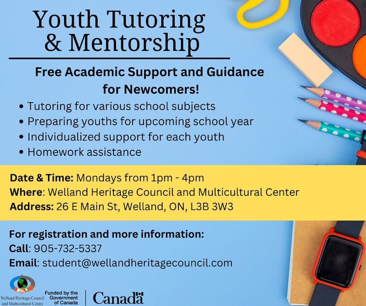 Register Now!  Welland Heritage Council Summer Youth Programs for Newcomers