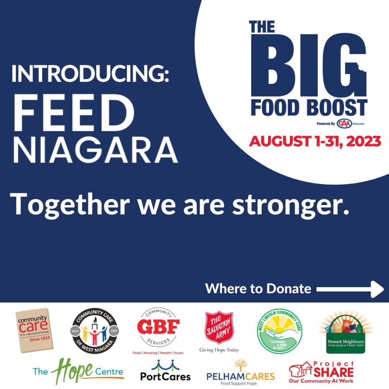 Feed Niagara – Donate All Month Long in August