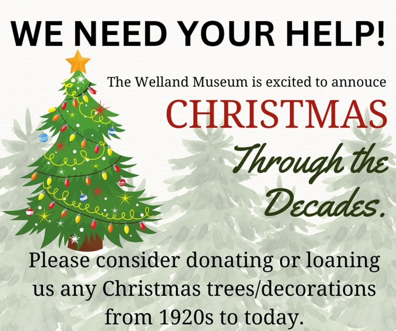 Welland Museum Seeking Display Items for ‘Christmas Through the Decades’ Exhibit