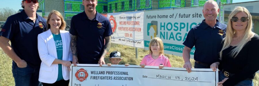Welland Firefighters L481 Donate $7,500 to Hospice Niagara from Sales of 2024 Charity Calendar