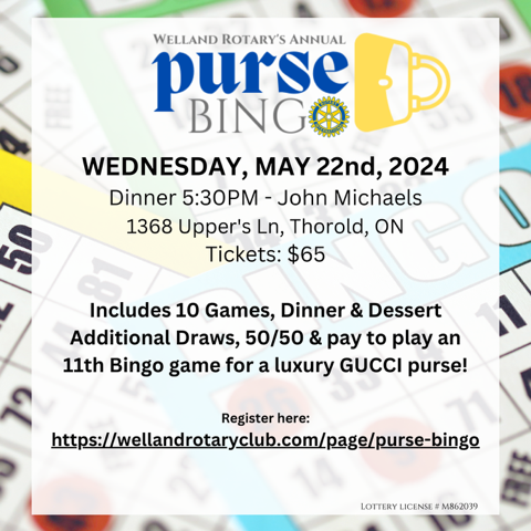 Rotary Purse Bingo – Get Your Tickets!