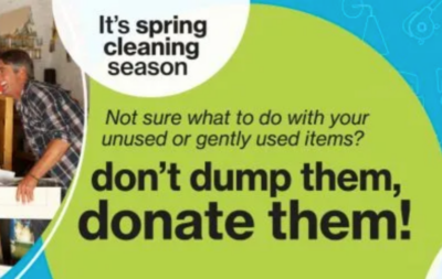 Spring cleaning? Don’t dump it, donate it!