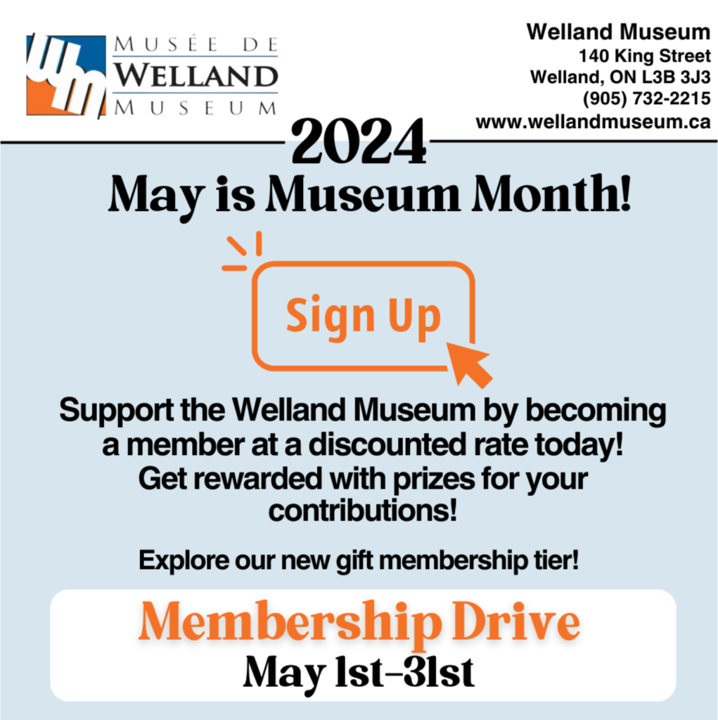 Museum Month: Welland Museum Membership Drive May 2024