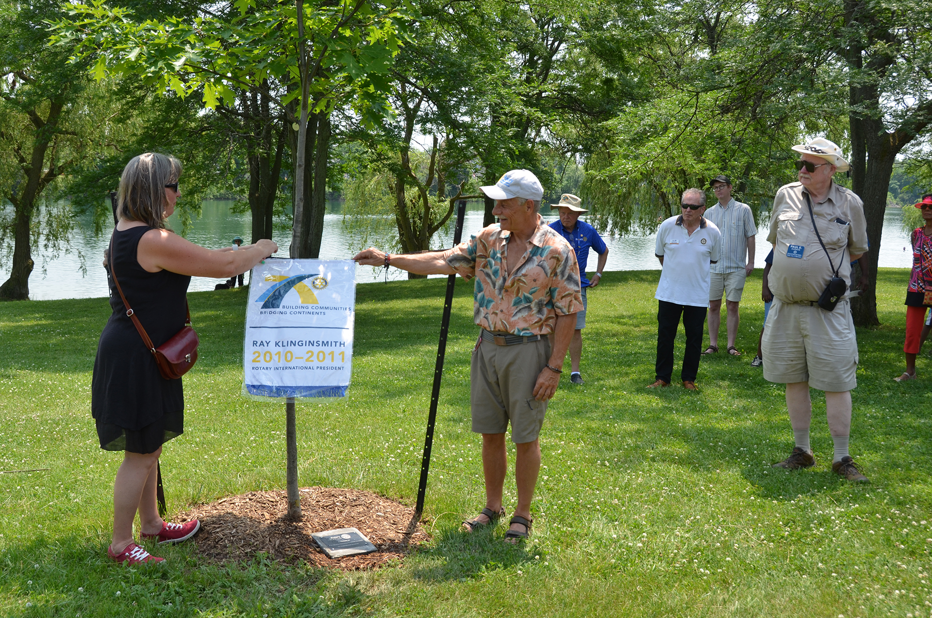 Dedication of Red Oak Tree in Memory of Karen Oakes