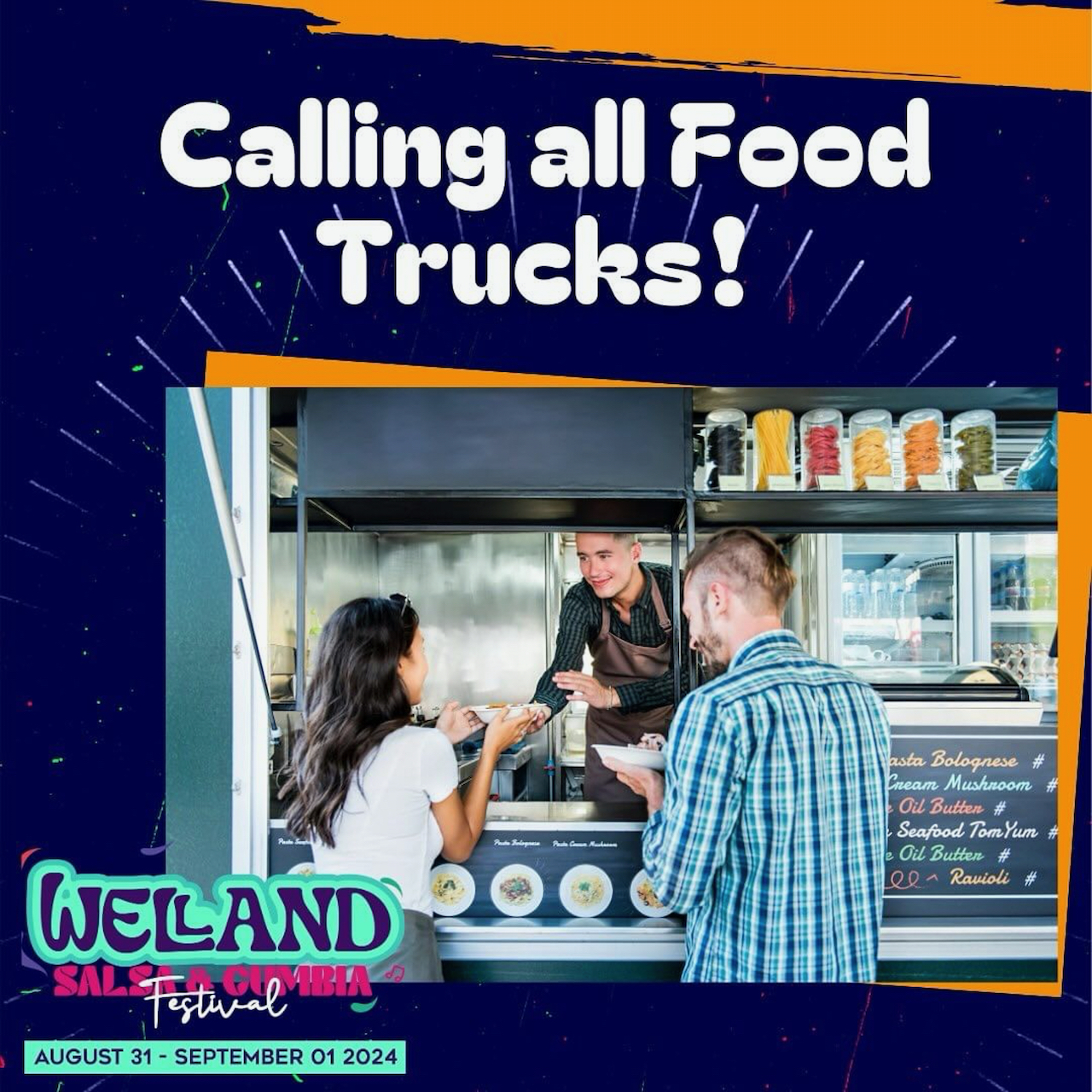 Calling All Food Trucks to the Welland Salsa & Cumbia Festival!