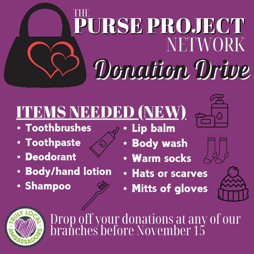 Support The Purse Project Network Donation Drive