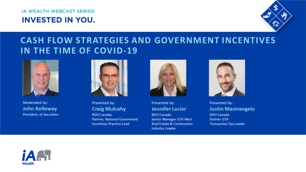 Webcast: Cash Flow Strategies and Government Incentives in the Time of COVID-19