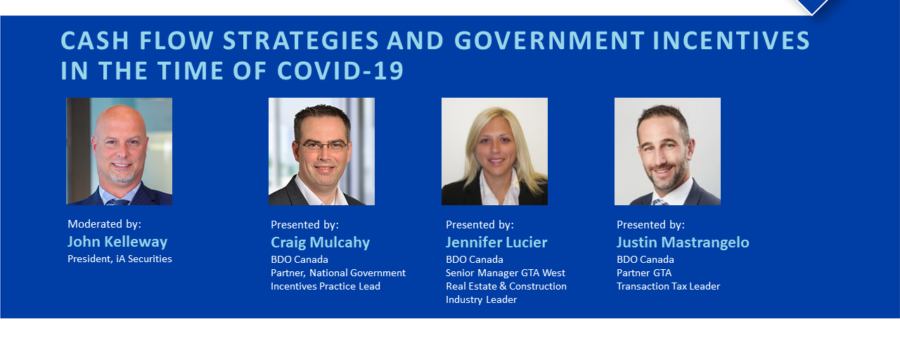 Webcast: Cash Flow Strategies and Government Incentives in the Time of COVID-19