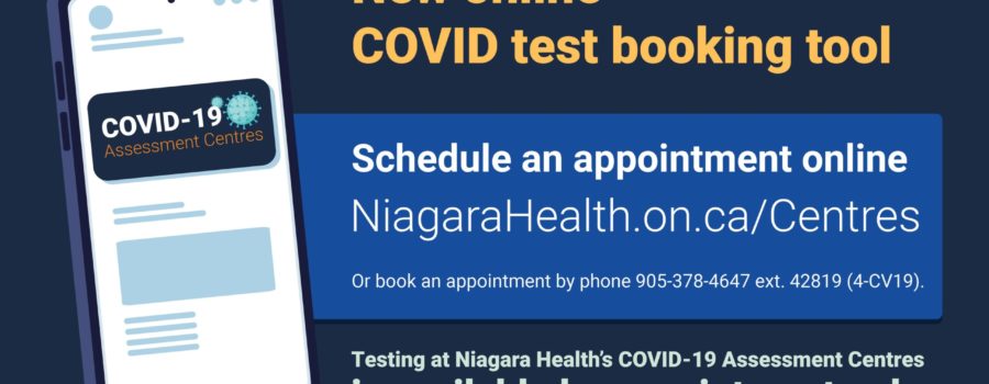 Niagara Health launches new online COVID test booking tool