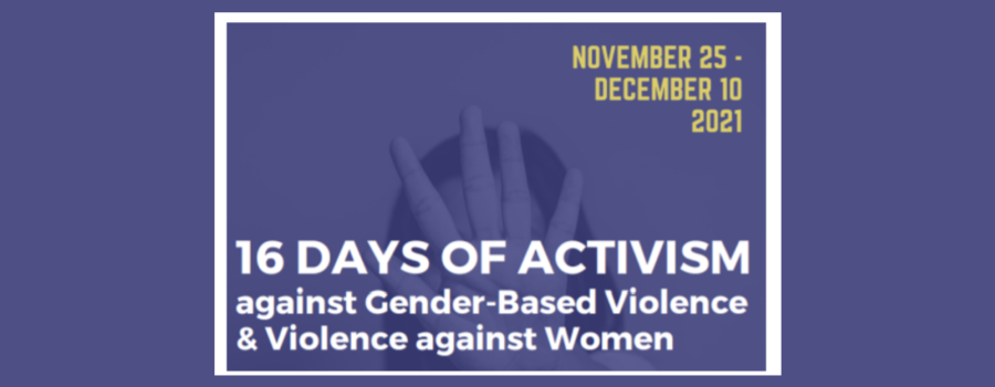 16 Days of Activism begins next Thursday, November 25