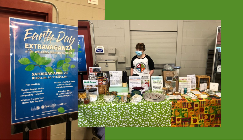 Earth Day Display at the Welland Farmers’ Market  – Great Learning Opportunity!