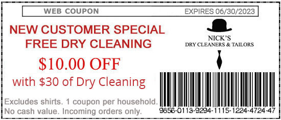 Nick’s Cleaners Daily Specials