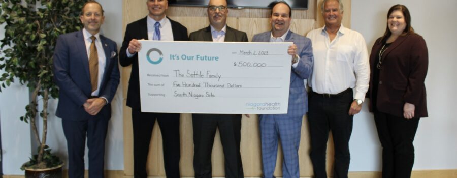 The Sottile Family Donates $500,000 to the It’s Our Future Campaign for the new South Niagara Hospital