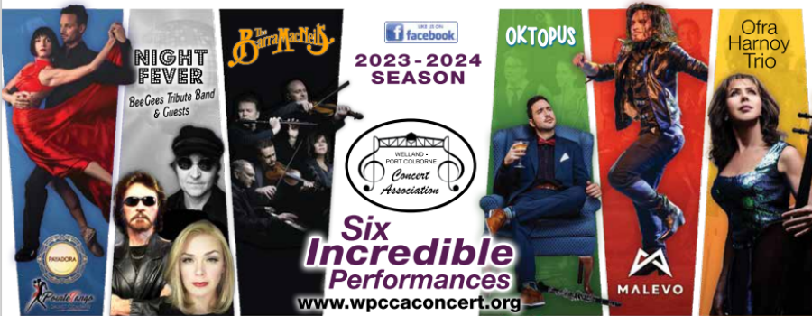 Welland Port Colborne Concert Association 2023 -2024 Season – Single Tickets Now Available!